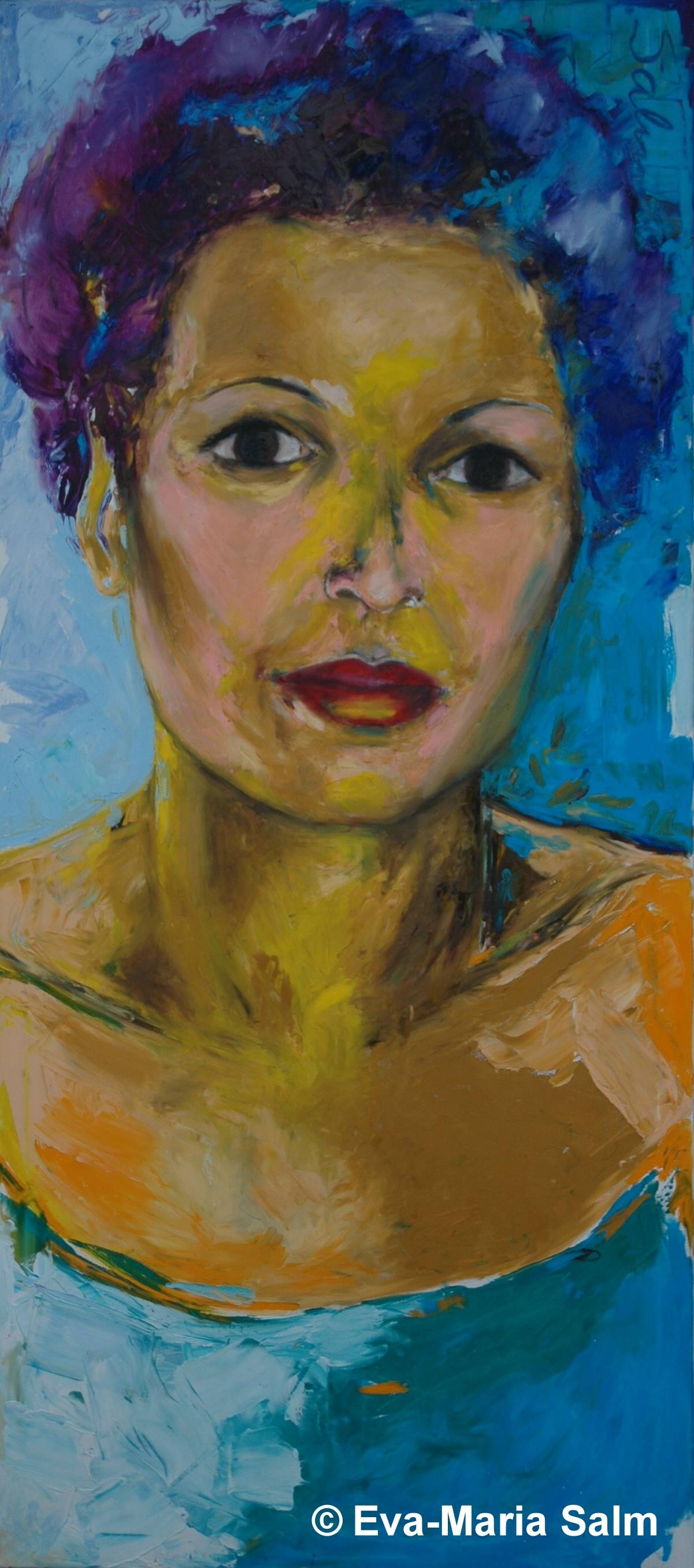 Eva-Maria Salm | Natalie | 2010 | Öl auf Leinwand | 180 x 80 cm