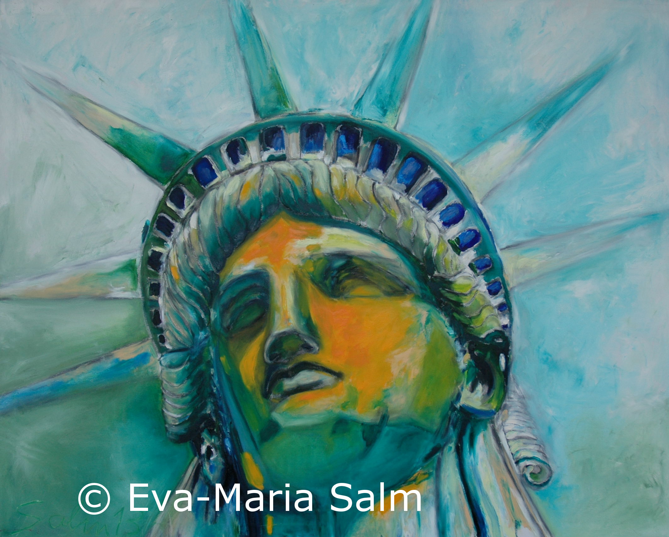 Eva-Maria Salm | Statue of Liberty | 2013 | Öl auf Leinwand | 120 x 150 cm