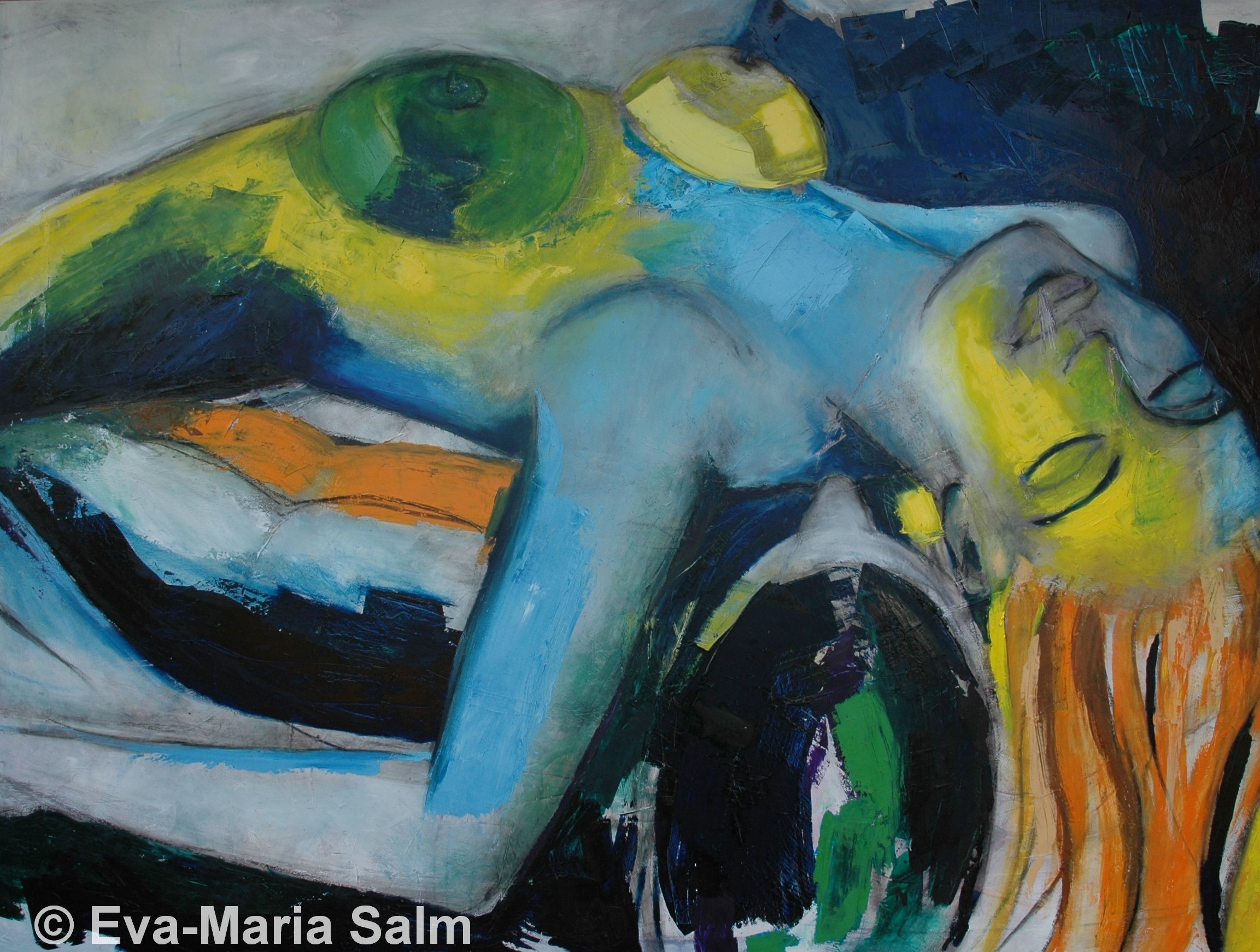 Eva-Maria Salm | Akt XXXI turnaround | 2008 | Öl auf Leinwand | 150 x 200 cm
